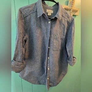 Liz Claiborne Denim Blue Shirt